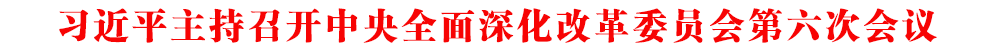 习近平主持召开中央全面深化改革委员会第六次会议